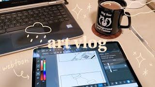 art vlog  im making a webtoon