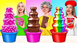 Me vs Grandma Cooking Challenge Cake Decoarting Cooking Ideas by MEGA GAME