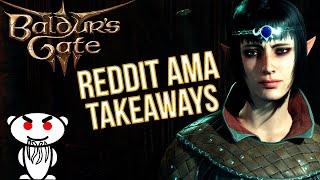 Baldurs Gate 3  Reddit AMA - My Takeaways