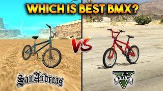 GTA 5 BMX VS GTA SAN ANDREAS BMX  WHICH IS BEST?