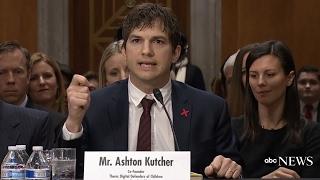 Ashton Kutcher Speech on Human Trafficking Before Congress   ABC News