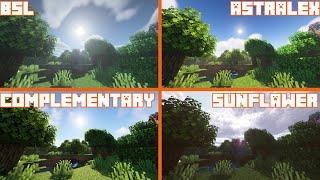 BSL vs Astralex vs Complementary vs Sunflawer  Shader Comparison