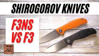 Shirogorov F3 VS F3 NS Pocketknife. Fablades Comparison Review