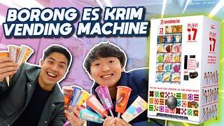 BORONG SEMUA ES KRIM DI VENDING MACHINE ES KRIM ADA APA AJA YA?