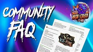 OnTarget - Community FAQ 2024  Deep Dive and Chat with MCXL  Song of Ice and Fire TMG ASOIAF