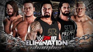 WWE 2K18 Elimination Chamber - John Cena vs Reigns vs AJ Styles vs Ambrose vs Rollins vs Lesnar