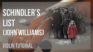 How to play Schindlers List by John Williams on Violin Tutorial