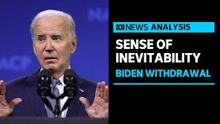 Bidens withdrawal from electoral race inevitable  ABC News