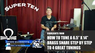 HOW TO TUNE A BRASS SNARE DRUM TO 4 GREAT TUNINGS  feat. THE ROGERS 6.5 X 14 SUPER TEN