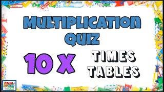 10 Times Tables Quiz Multiplication Practise for Kids