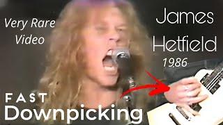 James Hetfield 1986 Downpicking Skills  Metallica Master of Puppets Live  Fastest Guitarist Ever