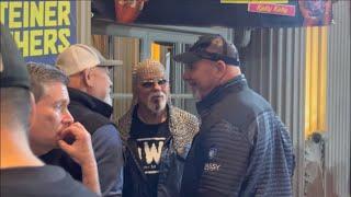 Goldberg interacts with The Steiner Brothers Wardlow and More at WrestleCon 33123