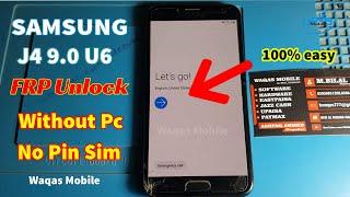 All Samsung J4 9.0 U6 FRP BYPASS Without PC 1000% Easy -  j400f FrpGoogle lock Bypass  waqas mobile