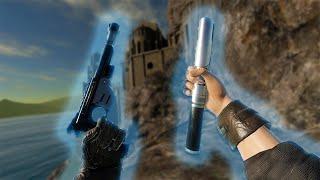 Cal Kestis Blaster Stance In Virtual Reality Blade & Sorcery