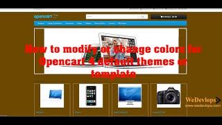 How to modify or change colors of Opencart 4 default template and themes