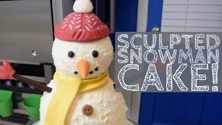 How to Make a Sculpted Snowman Cake with Buttercream and Fondant