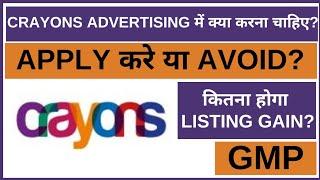 Crayons Advertising IPO Analysis • Crayons Advertising Review • GMP • SME IPO • Dailystock