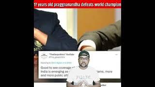 17 years old Praggnanandhaa defeats world champion Magnus Carlsen In Chessboard ￼