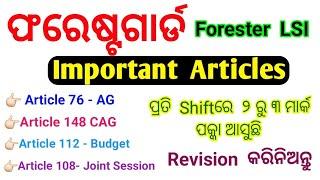 Indian Polity Important Article & AmmendmentArticle Questions For Forest Guard Forester LSI