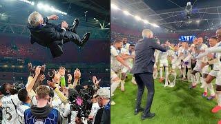 Carlo Ancelotti Dancing With Real Madrid Players After Winning Champions League 