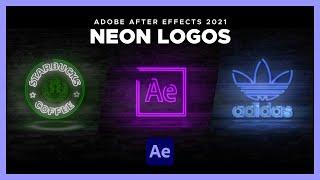 Turn ANY Logo into a Realistic Neon Light  After Effects Simple Tutorial  Free Project