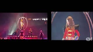 Britney Spears - Live at Copenhagen July 11th 2009 footage comparison