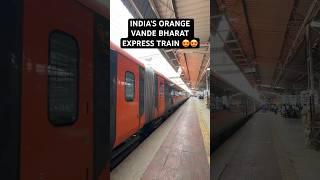 India’s ORANGE VANDE BHARAT EXPRESS  MOST LUXURIOUS TRAIN OF INDIA  #shorts #indianrailways