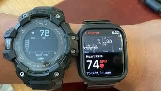 Update Casio g-shock GBD-H1000 vs Apple Watch 7 Heart rate sensor