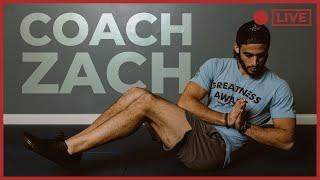 10 minute LIVE Bodyweight Only Workout with Coach Zach Zenios