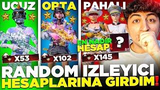 OYUNDA Kİ TÜM NADİRLERİN OLDUĞU HESAP ÇIKTI UCUZ ORTA PAHALI RANDOM İZLEYİCİ HESAPLARI PUBG Mobile