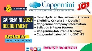 Capgemini Recruitment Process 2021-2022  Eligibility Criteria  Latest Selection Process  Syllabus