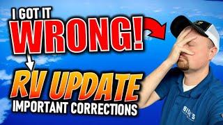 I WAS WRONG Corrections to my Feb RV Industry Update Video