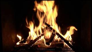 Campfire Style Fireplace with Crackling Fire Sounds HD