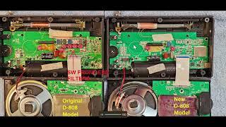 XHDATA D 808 Original VS NEW Version internal circuit thanks to N9EWO Dave radio page