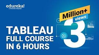 Tableau Full Course - Learn Tableau in 6 Hours  Tableau Training for Beginners  Edureka