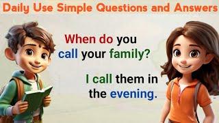 English Speaking Practice for Beginners  Learn English  Simple Questions And Answers