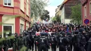 Neo-Nazi march and counter protest in Saalfeld on May 1st 2015