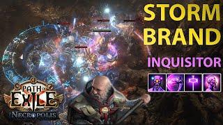 3.24 Storm Brand of Indecision Build  Inquisitor  Necropolis  Path of Exile 3.24