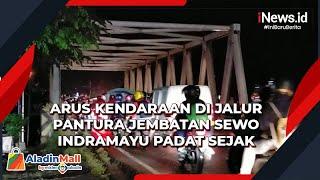 Arus Kendaraan di Jalur Pantura Jembatan Sewo Indramayu Padat Sejak Malam