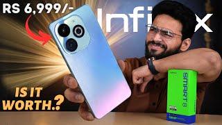 ₹6999 Ka Smartphone   90Hz Display + 50MP Camera  Infinix SMART 8 Review ️