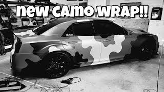 Camo Chrysler 300 SRT8  Quick How to DIY Camo Wrap  Cheetah Wraps  Vlog