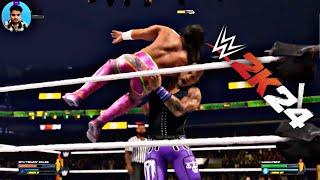 WWE 2K24 - Seth Rollins vs Damian Priest Full Match on Money in the Bank Gameplay Little Az