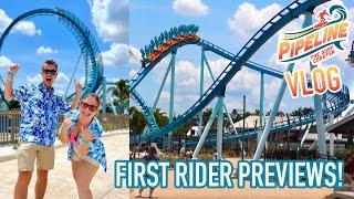 Experiencing SeaWorld Orlandos Newest Ride Pipeline The Surf Coaster Tour Rider Reviews & More