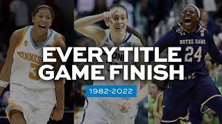 Final seconds from every March Madness women’s title game 1982-2022