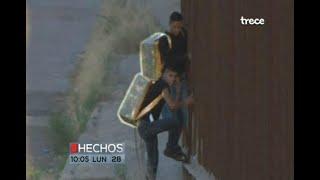 Captan a burreros saltando muro fronterizo