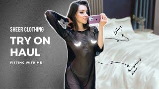 4K Transparent Try on Haul with Rita  See-Through Clothes at Mall