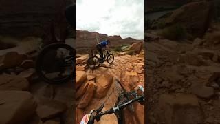 When a rider passes you... #mountainbiking #pov #moab.