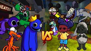 Friday Night Funkin - Rainbow Friends vs Amanda The Adventurer Friends To Your End