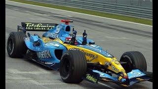 Fernando Alonso driving Renault F1 R25 in Abu Dhabi  AMAZING V10 SOUND