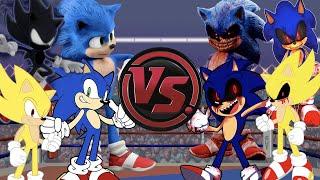 SONIC vs SONIC.EXE ALL ROUNDS Sonic The Hedgehog Cartoon Rap Battle  CARTOON RAP ATTACK